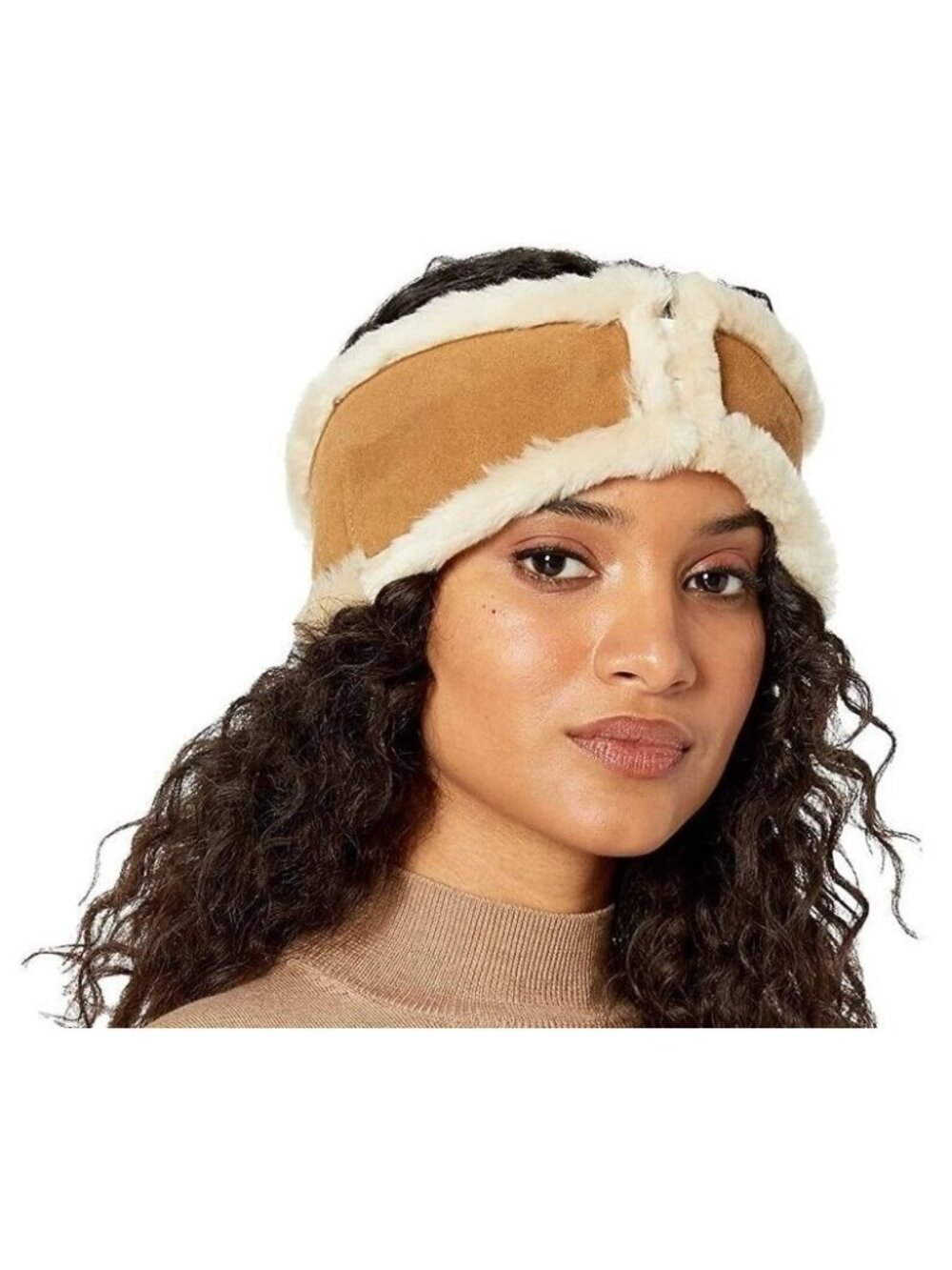 UGG Reversible Shearling Headband Sheepskin Chestnut Warm Cozy Womens L XL